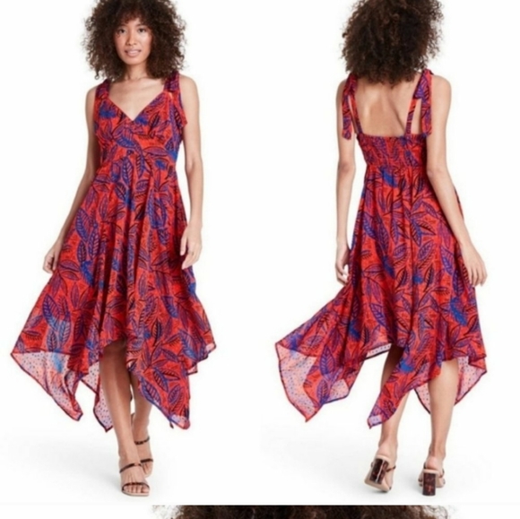 Alexis for Target Botanical Tie Shoulder Dress L - Picture 5 of 15